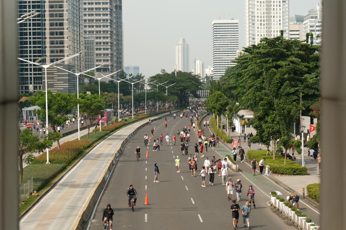 Kegiatan Pagi Hari Minggu Car Free Day Jakarta. Sumber:Pexels