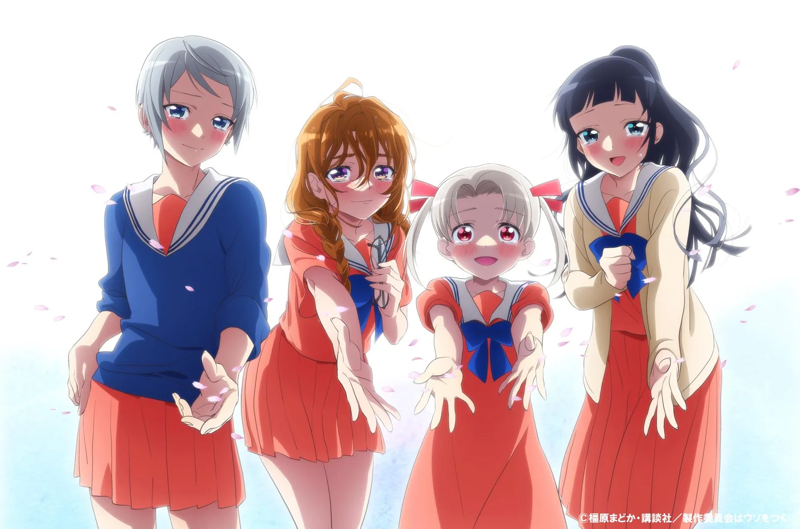 ilustrasi dari 4 nin Sorezore wa Uso wo Tsuku